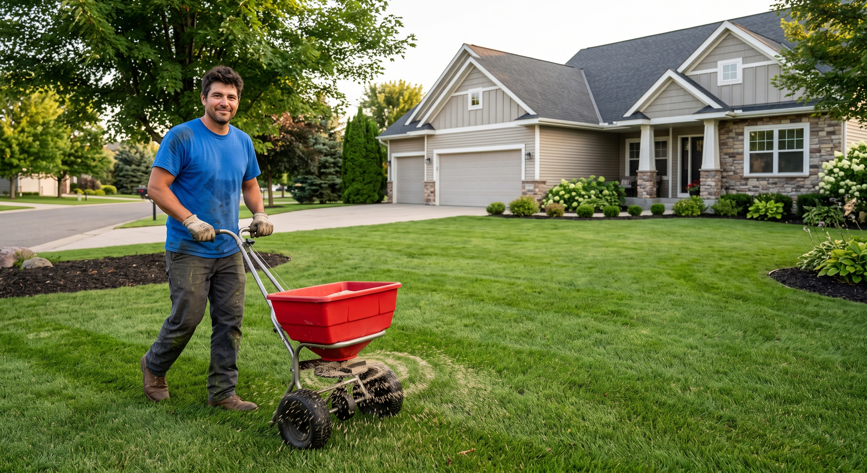 Overseeding service for Minnesota lawns